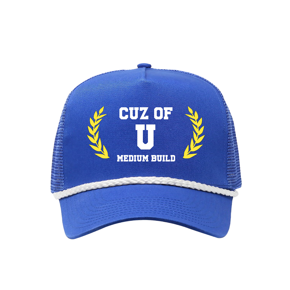 Cuz of U Trucker Hat Medium Build Official Store