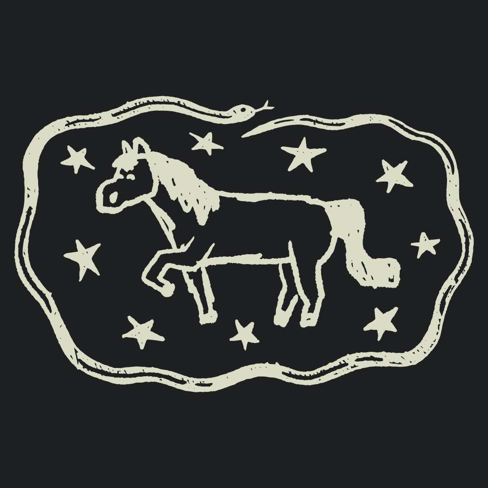 High Horse Pullover Hoodie Back Graphic