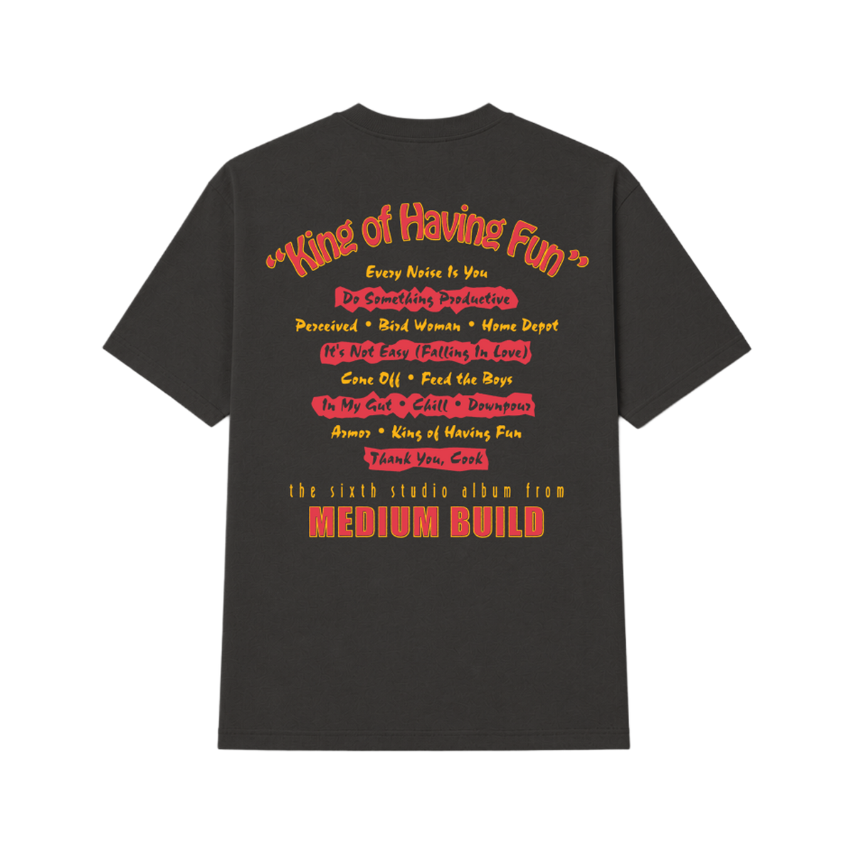 KOHF Tracklist Tee (Black) back