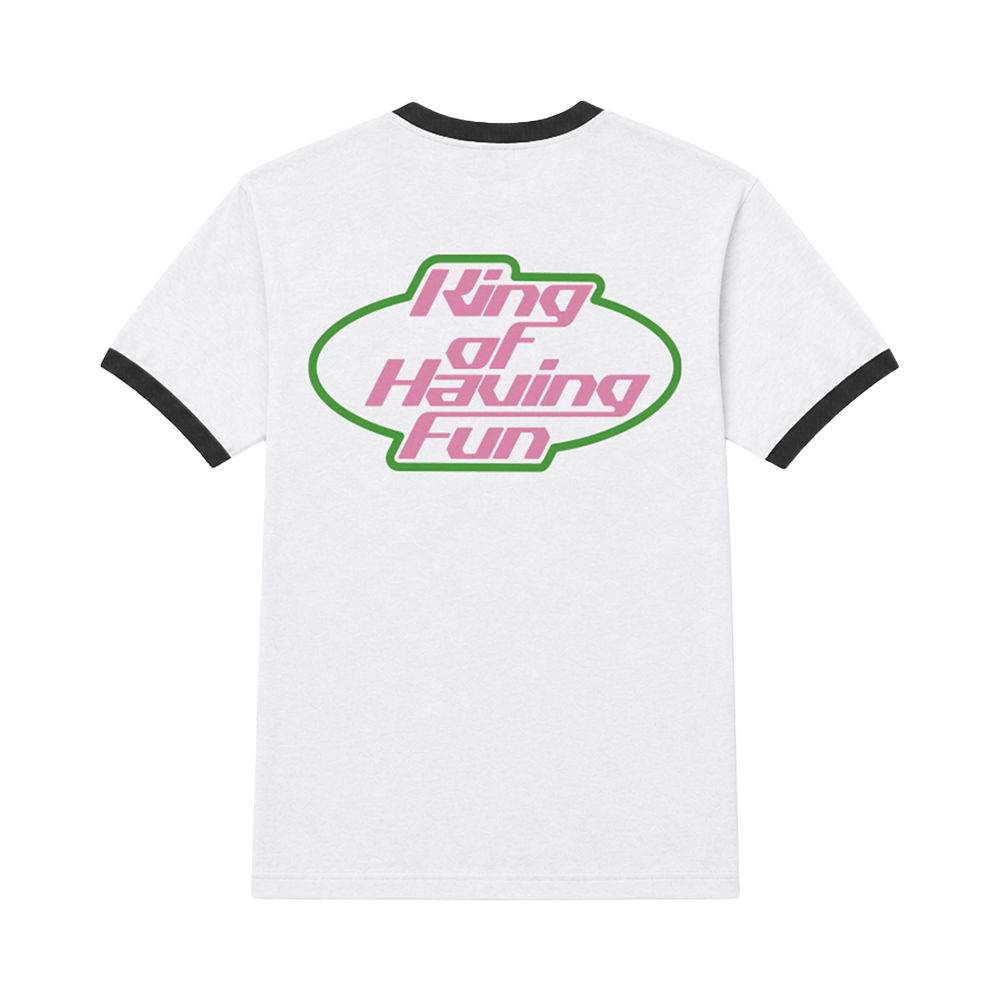 King of Having Fun Ringer Tee Back